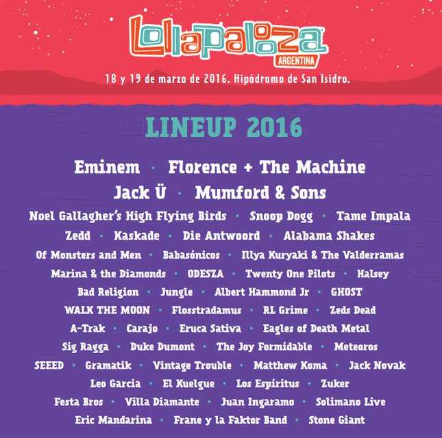 LollapaloozaArgentina2016-LINEUP
