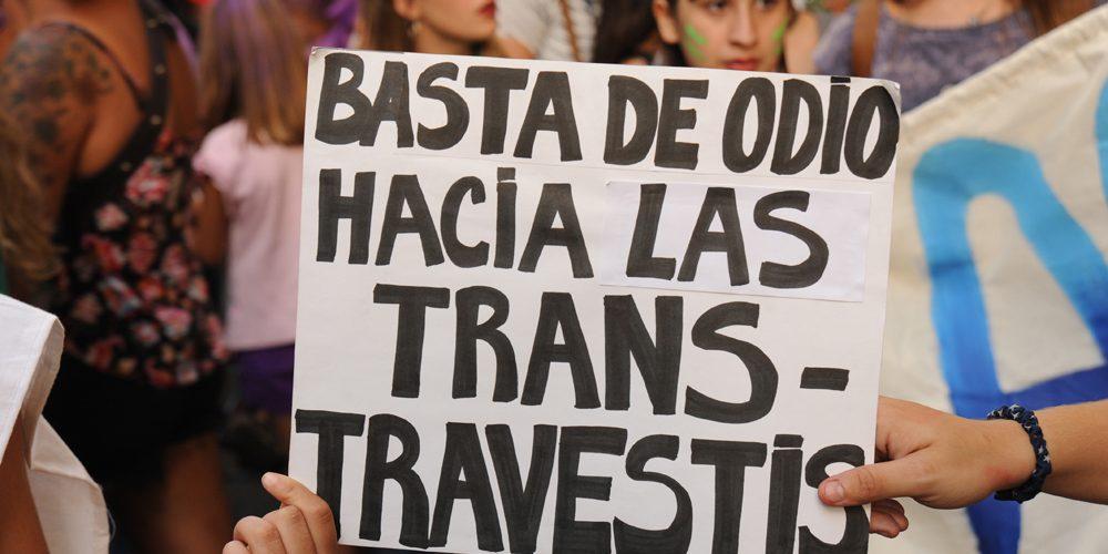 basta de odio hacia las trans travestis